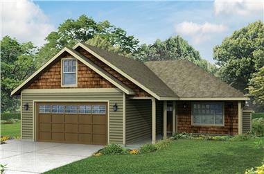 4-Bedroom, 1753 Sq Ft Ranch House Plan - 108-1824 - Front Exterior