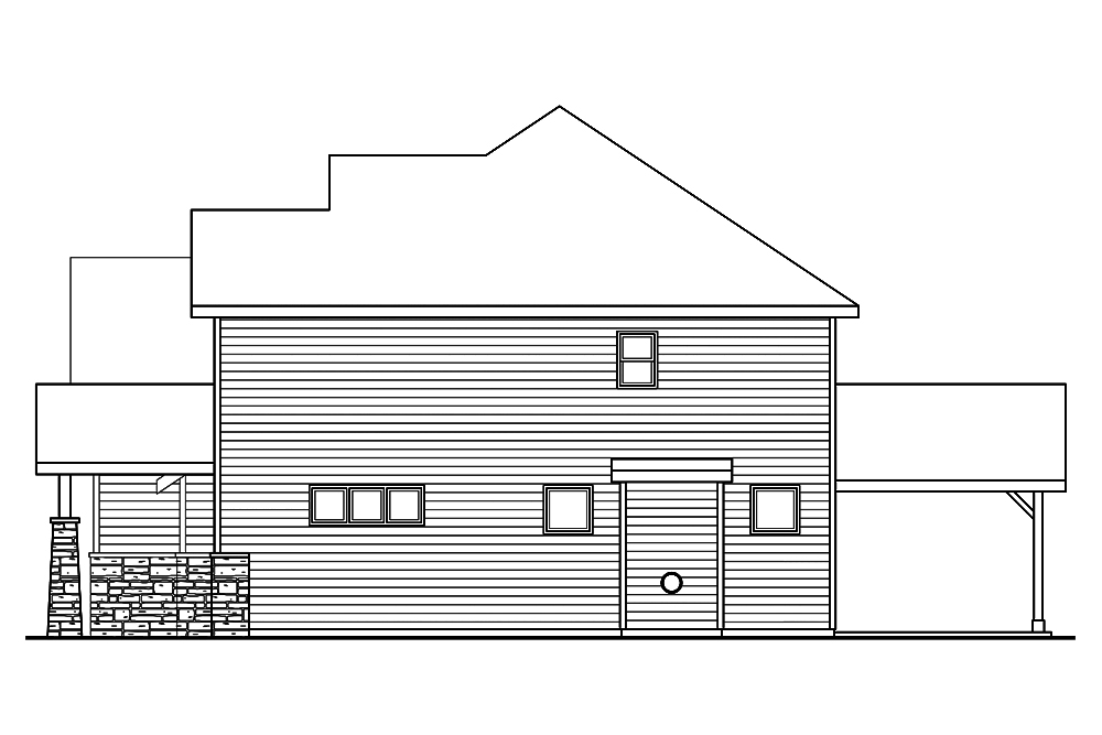 Home Plan Right Elevation of this 3-Bedroom,2689 Sq Ft Plan -108-1828