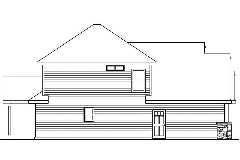 Home Plan Left Elevation of this 3-Bedroom,2236 Sq Ft Plan -108-1829