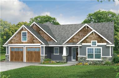 3-Bedroom, 2236 Sq Ft Country House Plan - 108-1829 - Front Exterior