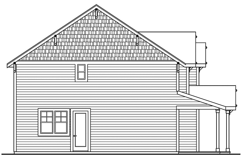 Home Plan Left Elevation of this 3-Bedroom,2513 Sq Ft Plan -108-1830