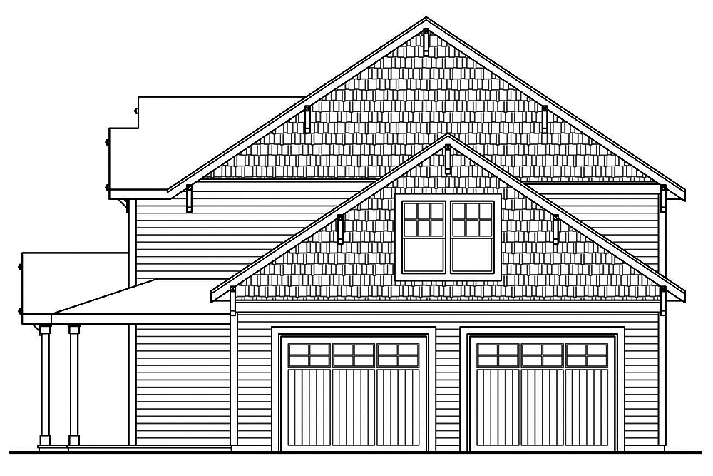 Home Plan Right Elevation of this 3-Bedroom,2513 Sq Ft Plan -108-1830