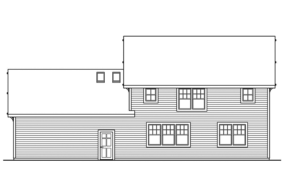 Home Plan Rear Elevation of this 3-Bedroom,2513 Sq Ft Plan -108-1830