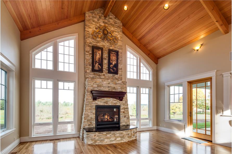 Great Room: Fireplace of this 3-Bedroom,4568 Sq Ft Plan -108-1831