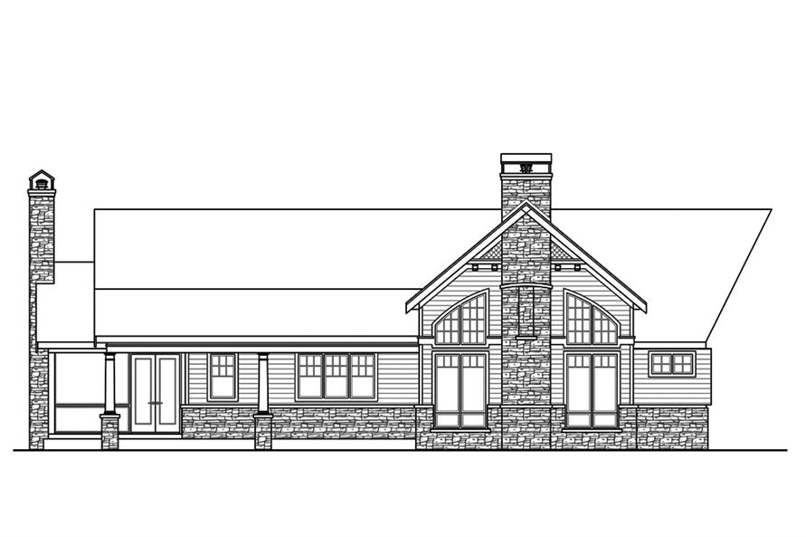 Home Plan Rear Elevation of this 3-Bedroom,4568 Sq Ft Plan -108-1831