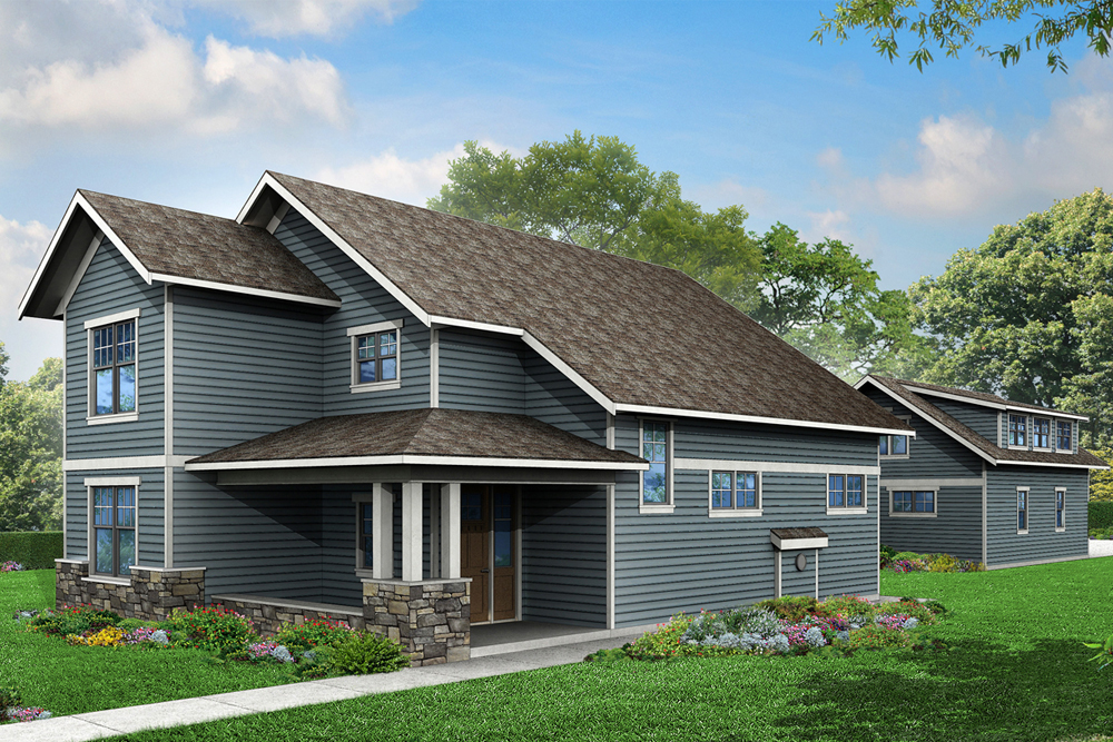Front View of this 3-Bedroom, 2881 Sq Ft Plan - 108-1833