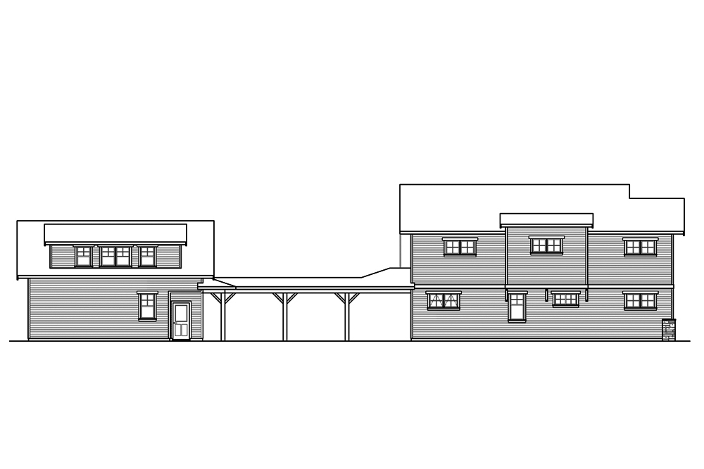 Home Plan Left Elevation of this 3-Bedroom,2881 Sq Ft Plan -108-1833