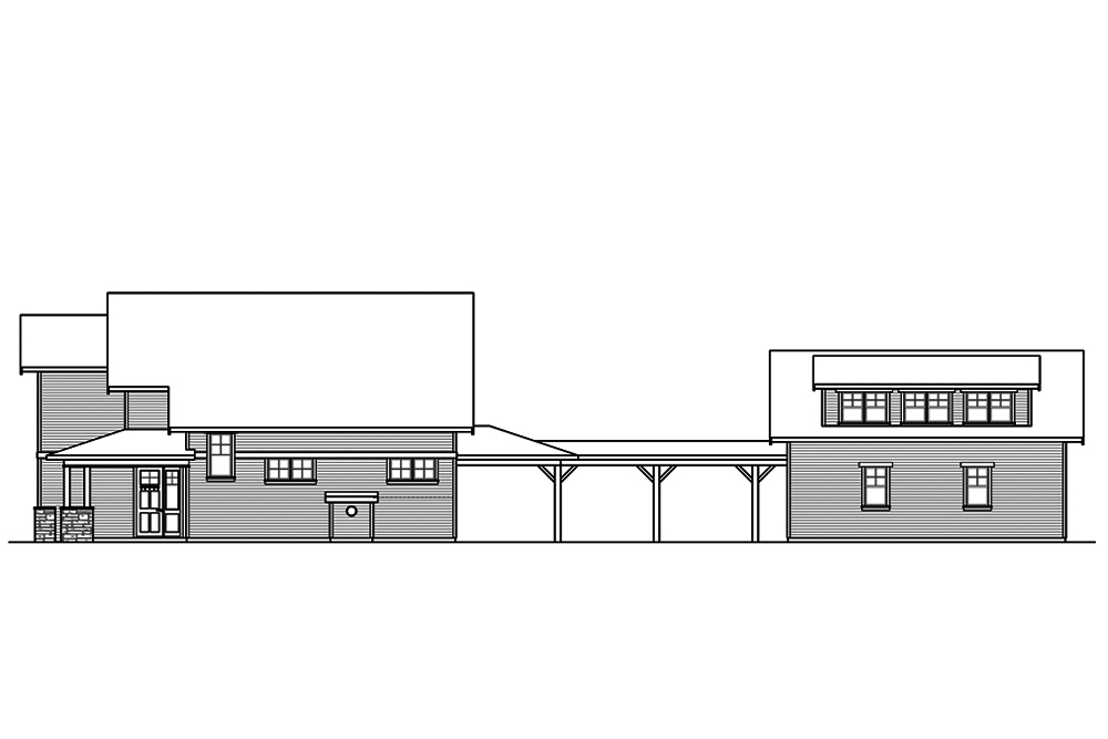Home Plan Right Elevation of this 3-Bedroom,2881 Sq Ft Plan -108-1833