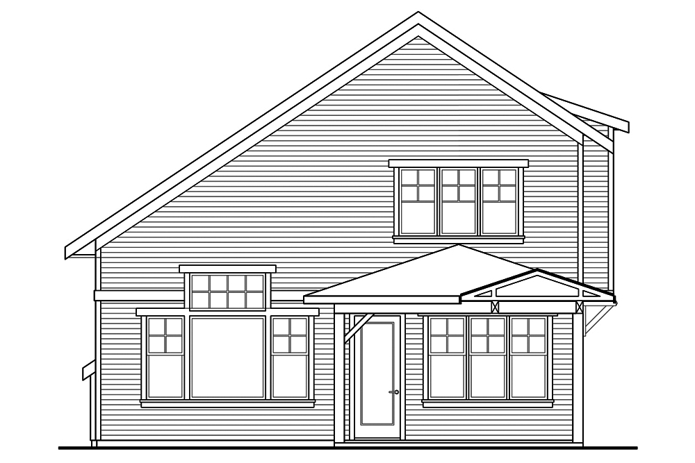 Home Plan Rear Elevation of this 3-Bedroom,2881 Sq Ft Plan -108-1833
