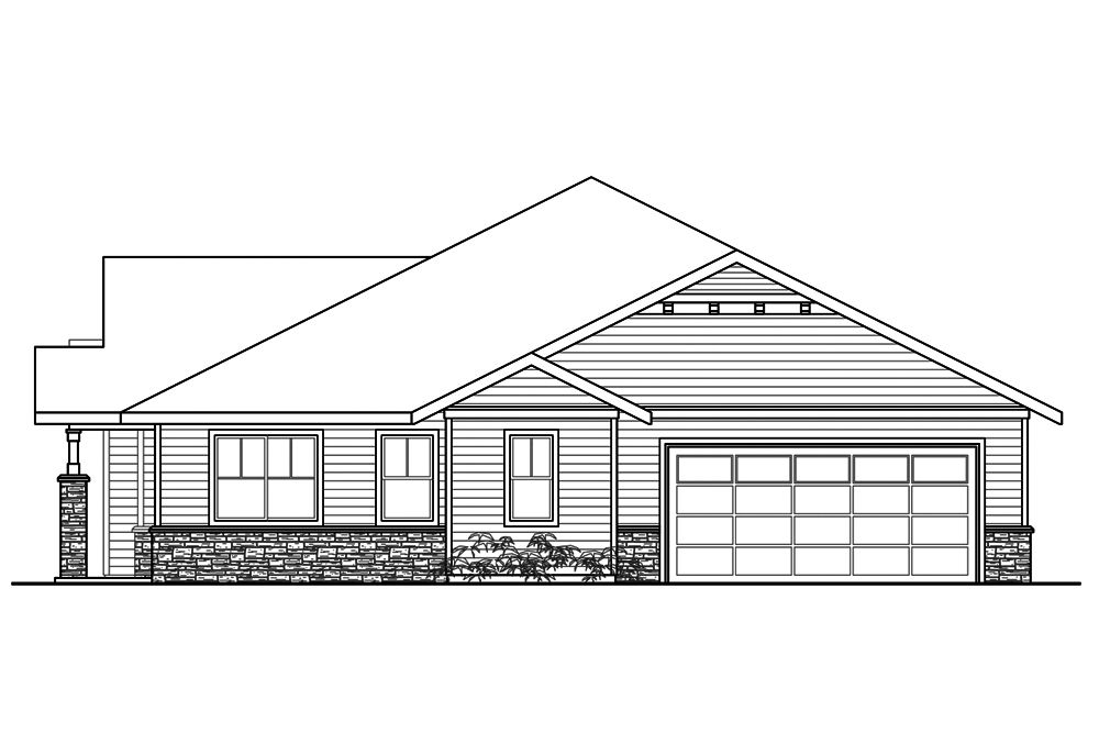 Home Plan Right Elevation of this 3-Bedroom,2619 Sq Ft Plan -108-1838