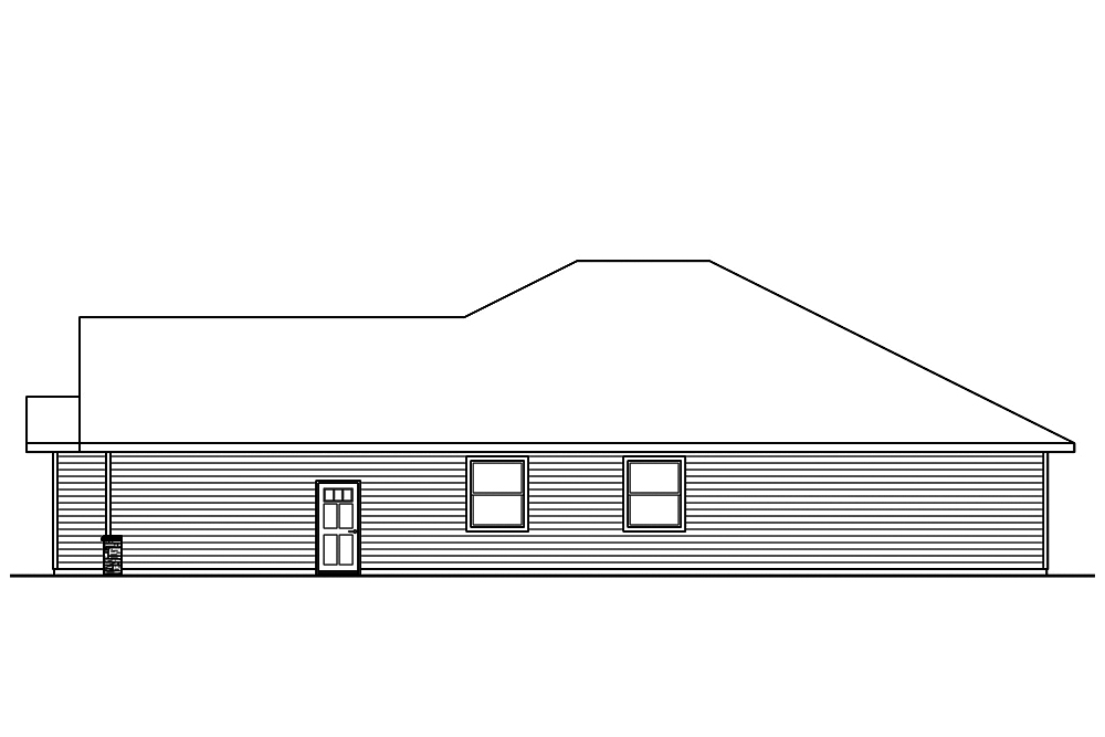 Home Plan Left Elevation of this 3-Bedroom,2619 Sq Ft Plan -108-1838