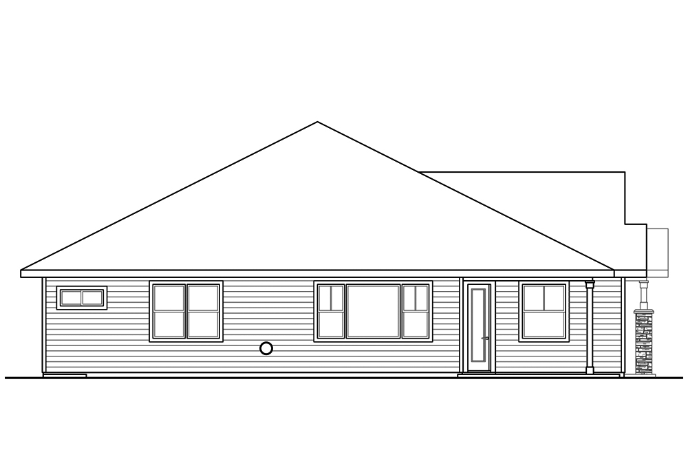 Home Plan Rear Elevation of this 3-Bedroom,2619 Sq Ft Plan -108-1838