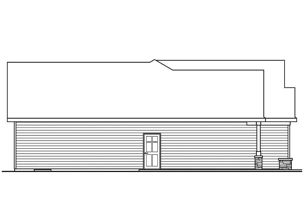 Home Plan Left Elevation of this 3-Bedroom,2102 Sq Ft Plan -108-1839