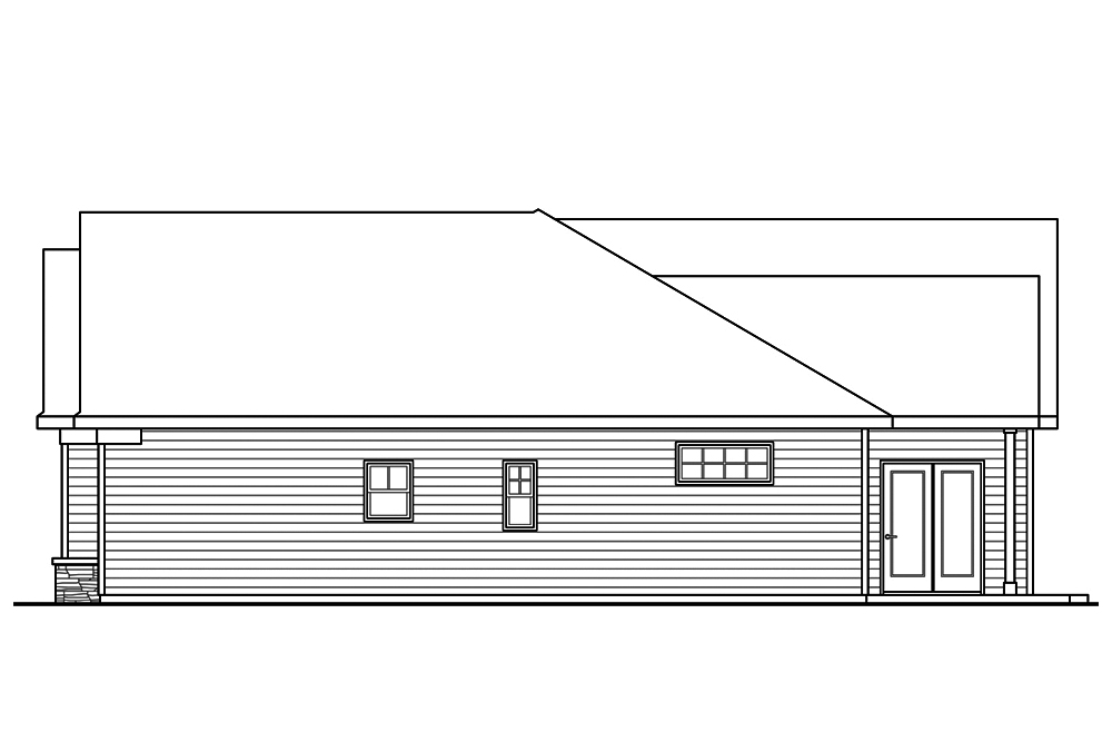 Home Plan Right Elevation of this 3-Bedroom,2102 Sq Ft Plan -108-1839