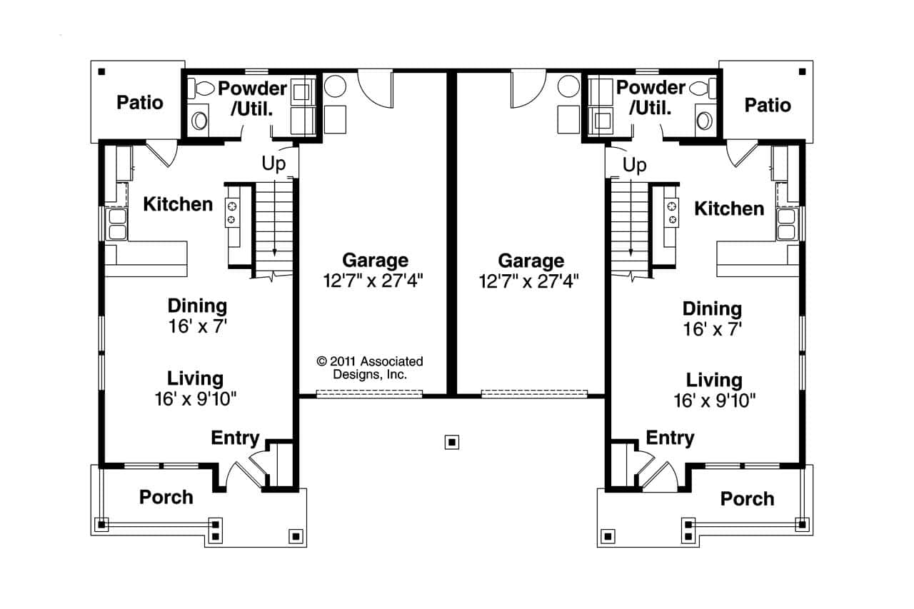 Main Level of Duplex/Multi-Unit Plan #108-1845