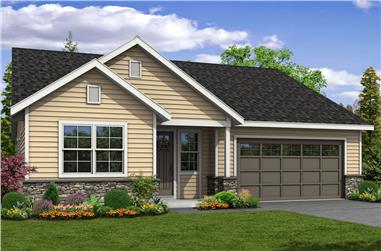 3-Bedroom, 2219 Sq Ft Cottage Home Plan - 108-1855 - Main Exterior