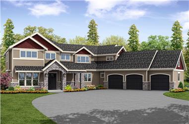 4-Bedroom, 3316 Sq Ft Traditional Home Plan - 108-1858 - Main Exterior