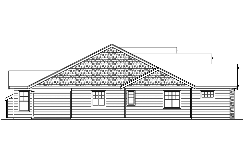 Home Plan Left Elevation of this 3-Bedroom,1963 Sq Ft Plan -108-1859