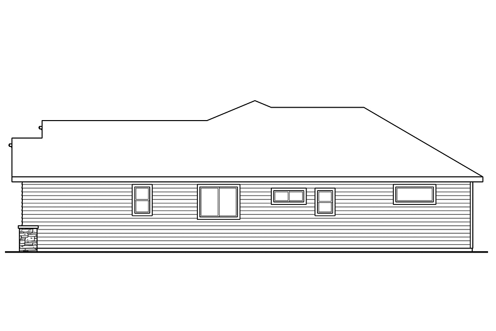 Home Plan Right Elevation of this 3-Bedroom,1819 Sq Ft Plan -108-1865