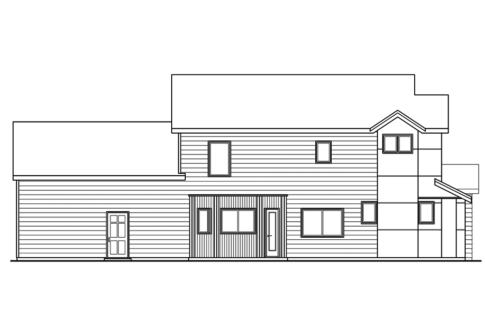 Home Plan Left Elevation of this 3-Bedroom,1688 Sq Ft Plan -108-1868