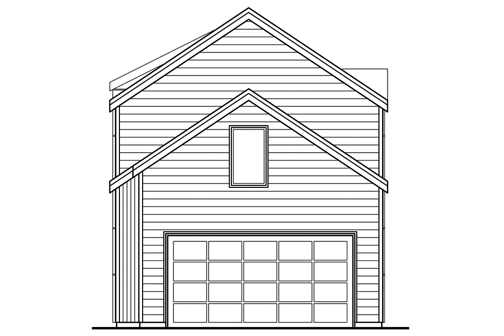 Home Plan Rear Elevation of this 3-Bedroom,1688 Sq Ft Plan -108-1868
