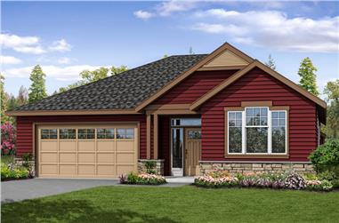3-Bedroom, 1829 Sq Ft Country House Plan - 108-1870 - Front Exterior