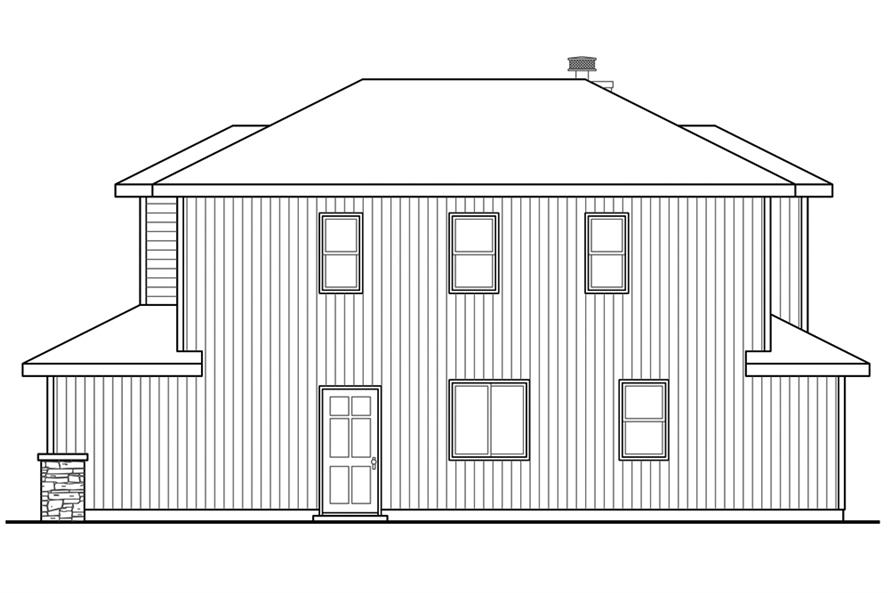 Home Plan Right Elevation of this 3-Bedroom,1872 Sq Ft Plan -108-1872