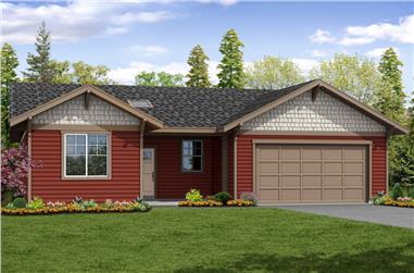 3-Bedroom, 1765 Sq Ft Cottage House Plan - 108-1877 - Front Exterior