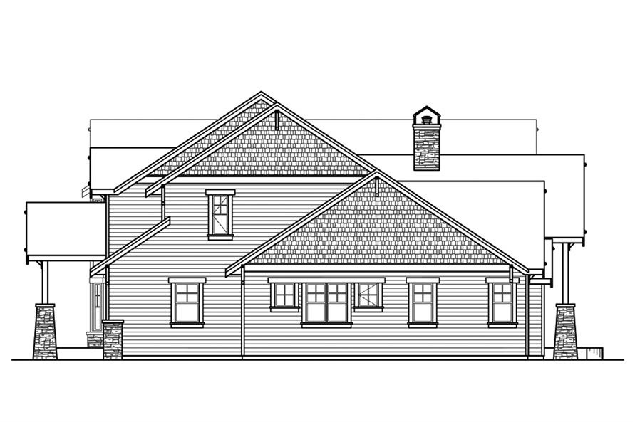 Home Plan Right Elevation of this 3-Bedroom,4400 Sq Ft Plan -108-1879