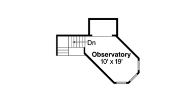 Floor Plan Second Story of Cape Cod Plan #108-1881