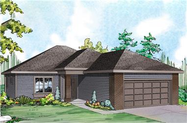 3-Bedroom, 1392 Sq Ft Traditional Home Plan - 108-1882 - Main Exterior