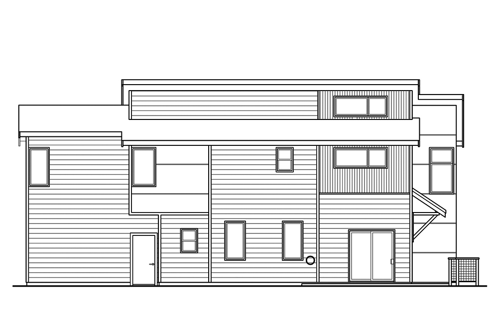 Home Plan Left Elevation of this 3-Bedroom,1533 Sq Ft Plan -108-1889