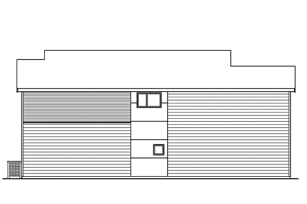 Home Plan Right Elevation of this 3-Bedroom,1533 Sq Ft Plan -108-1889