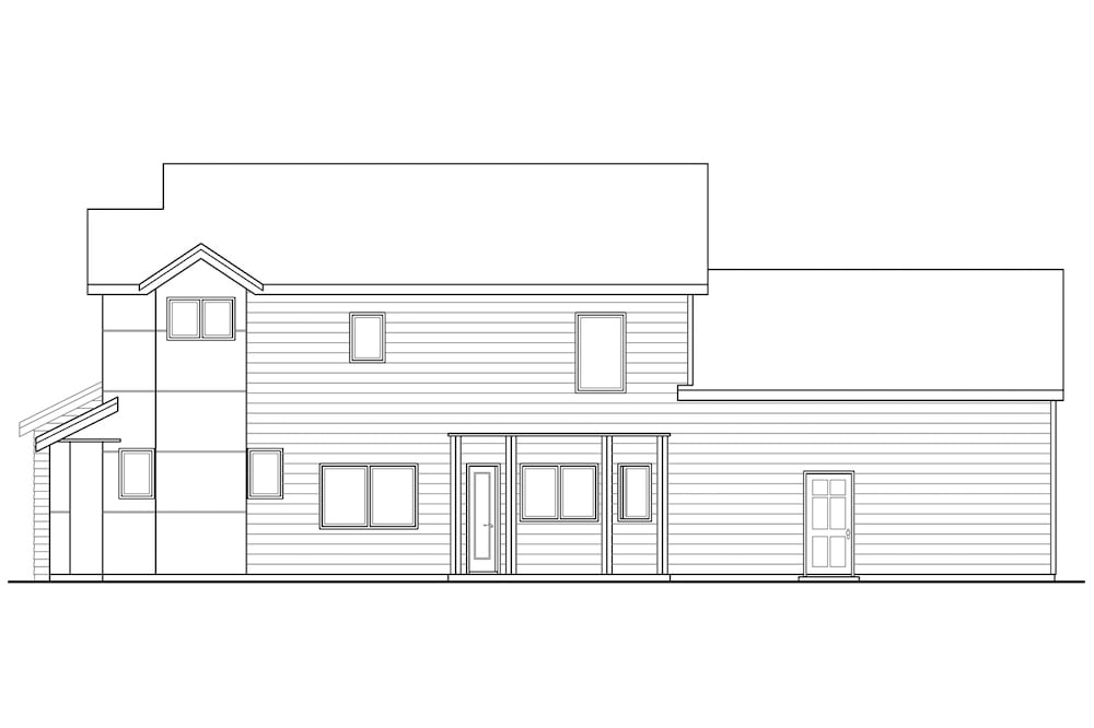 Home Plan Right Elevation of this 3-Bedroom,1688 Sq Ft Plan -108-1903