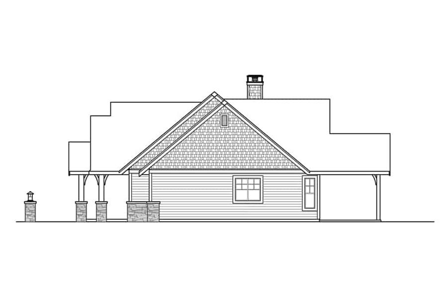 Home Plan Right Elevation of this 3-Bedroom,2652 Sq Ft Plan -108-1912