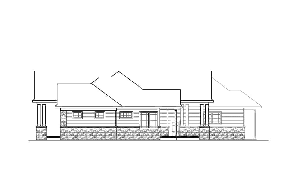 Home Plan Right Elevation of this 3-Bedroom,3495 Sq Ft Plan -108-1914
