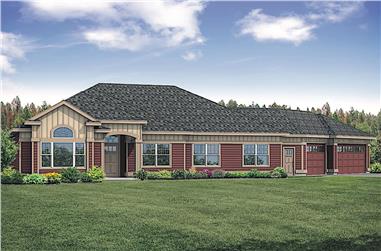 3-Bedroom, 2663 Sq Ft Ranch House Plan - 108-1918 - Front Exterior
