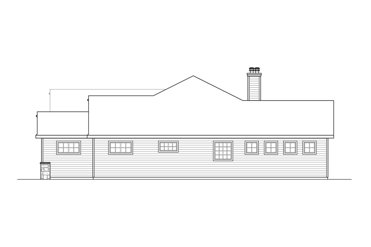 Home Plan Right Elevation of this 3-Bedroom,2425 Sq Ft Plan -108-1919