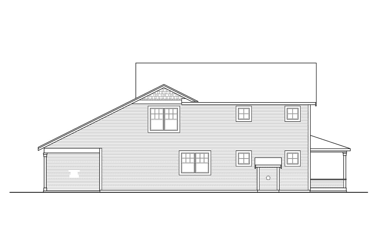 Home Plan Left Elevation of this 3-Bedroom,2970 Sq Ft Plan -108-1921