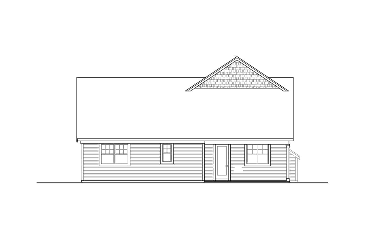 Home Plan Rear Elevation of this 3-Bedroom,2970 Sq Ft Plan -108-1921