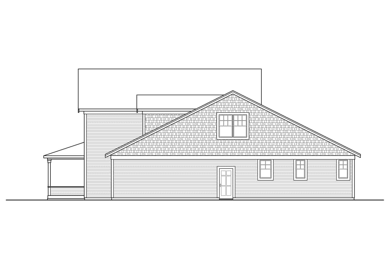 Home Plan Right Elevation of this 3-Bedroom,2970 Sq Ft Plan -108-1921