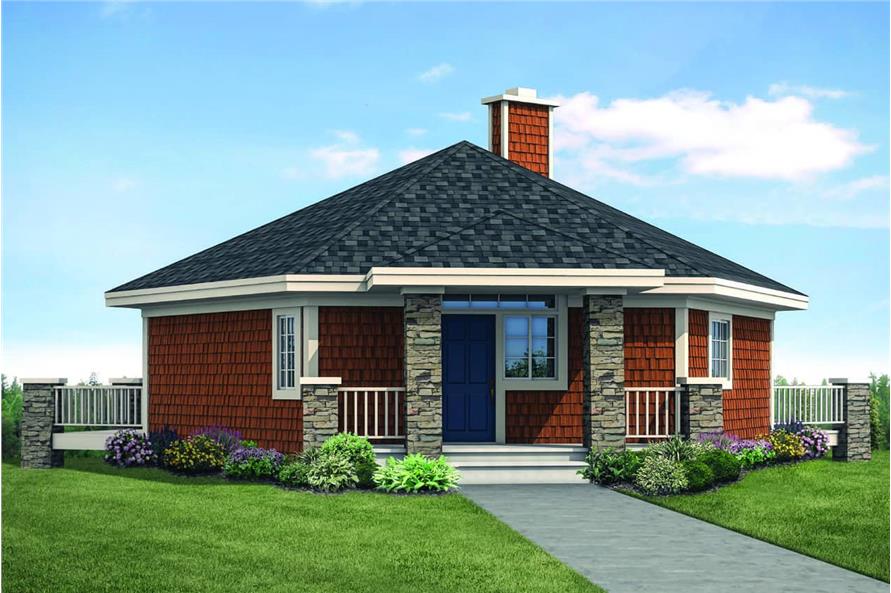 1-Bedroom, 1999 Sq Ft Ranch House Plan - 108-1926 - Front Exterior