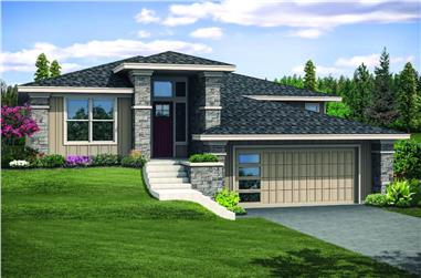 2-Bedroom, 1758 Sq Ft Contemporary House - Plan #108-1930 - Front Exterior