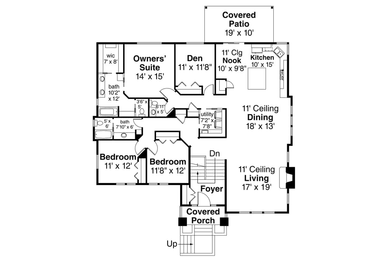 Floor Plan Basement of Contemporary Plan #108-1931