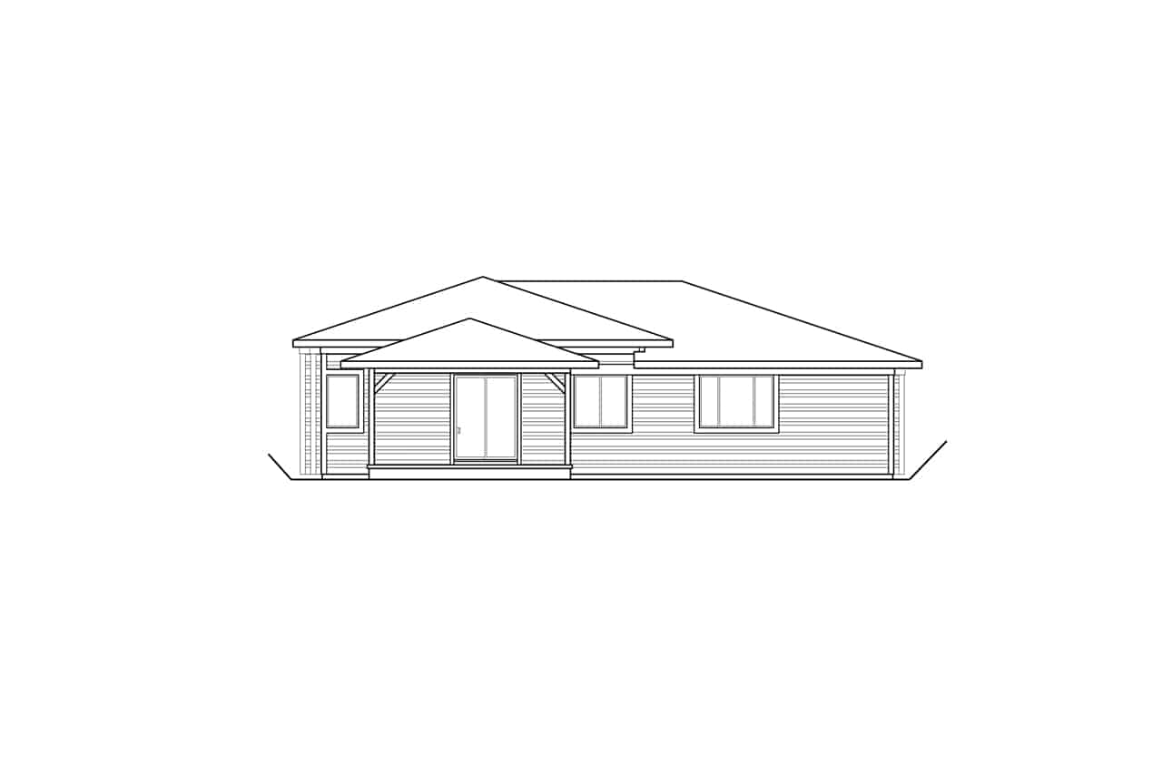 Home Plan Rear Elevation of this 3-Bedroom,2886 Sq Ft Plan -108-1931
