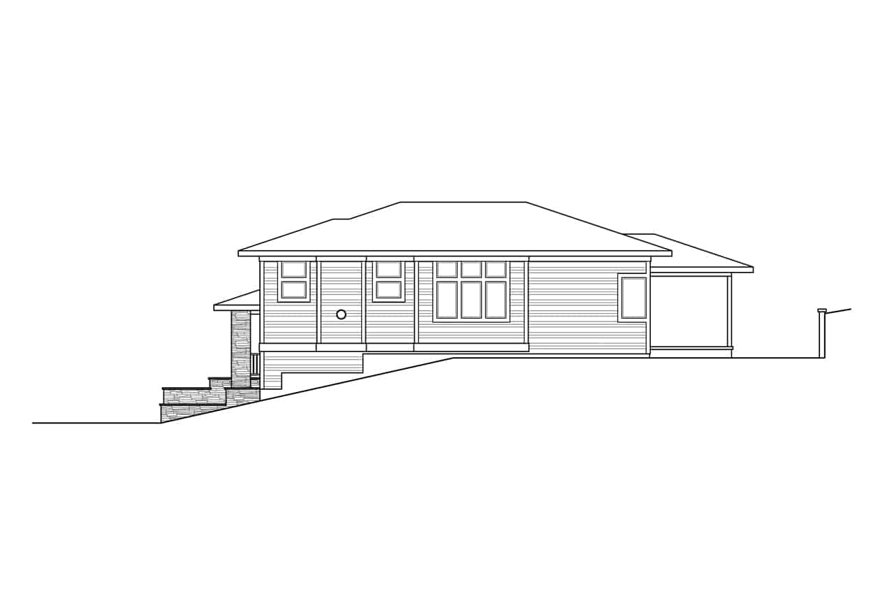 Home Plan Right Elevation of this 3-Bedroom,2886 Sq Ft Plan -108-1931