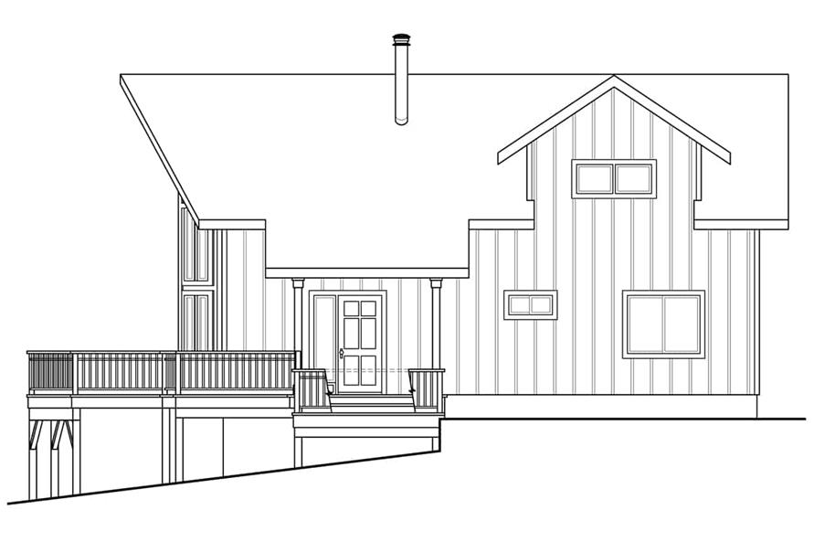 108-1932: Home Plan Right Elevation