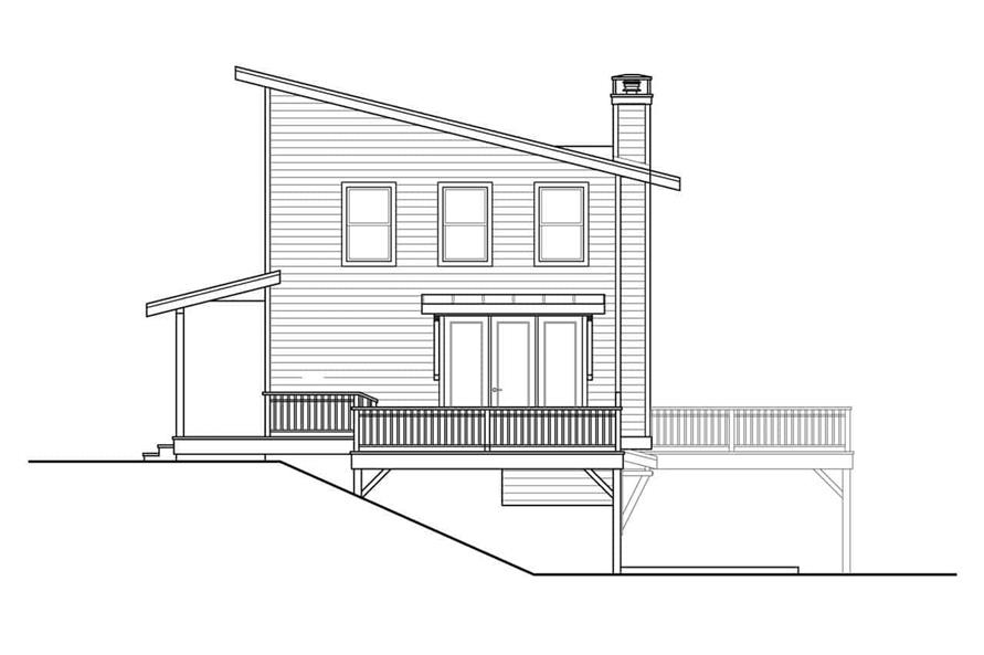 108-1950: Home Plan Right Elevation