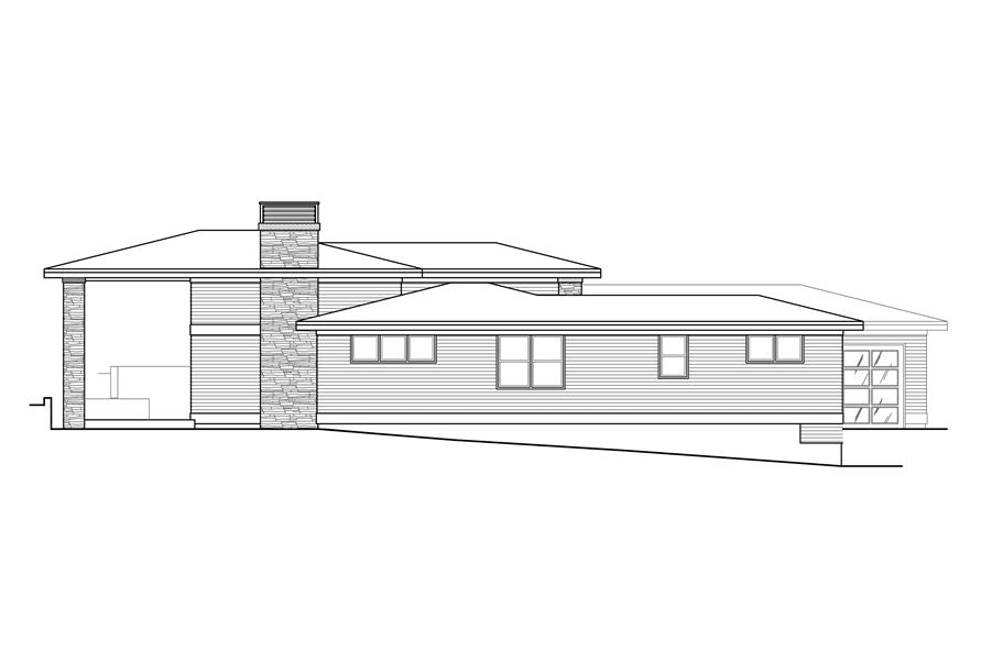Home Plan Left Elevation of this 3-Bedroom,2793 Sq Ft Plan -108-1958