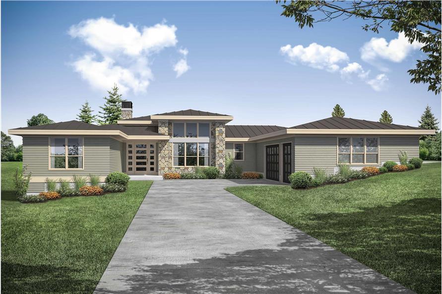 3-Bedroom, 2793 Sq Ft Prairie House - Plan #108-1958 - Front Exterior